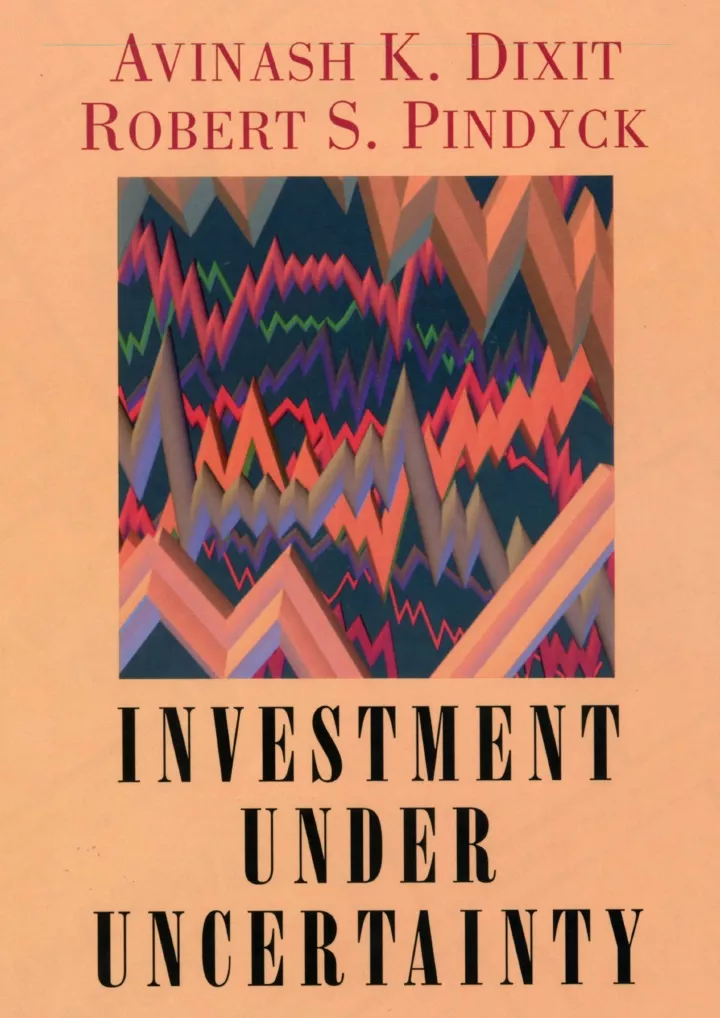 pdf read online investment under uncertainty