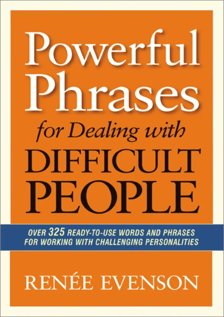 read ebook pdf powerful phrases for dealing with