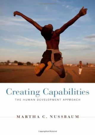 [READ DOWNLOAD] PDF/READ/DOWNLOAD  Creating Capabilities: The Human Development