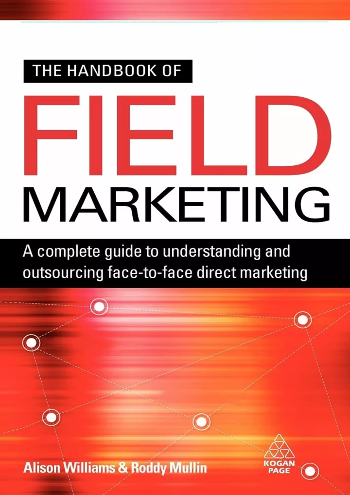pdf read online the handbook of field marketing