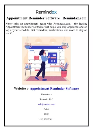 appointment reminder software remindax com