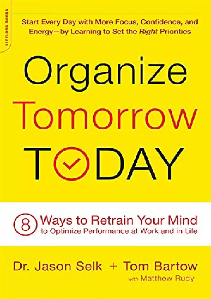 read pdf organize tomorrow today 8 ways