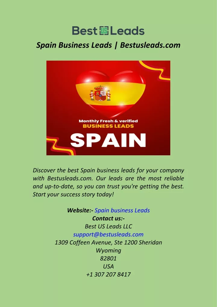 spain business leads bestusleads com