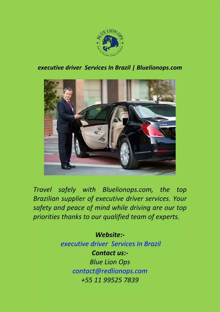 executive driver services in brazil bluelionops