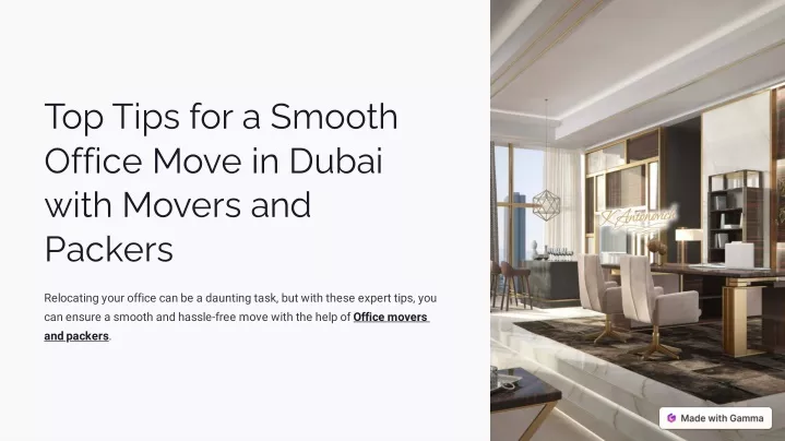 top tips for a smooth office move in dubai with