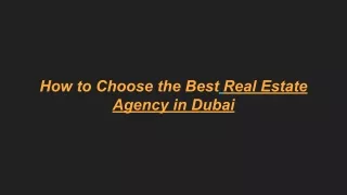 Real Estate Investing in Dubai: Broker Perspectives and Prospects