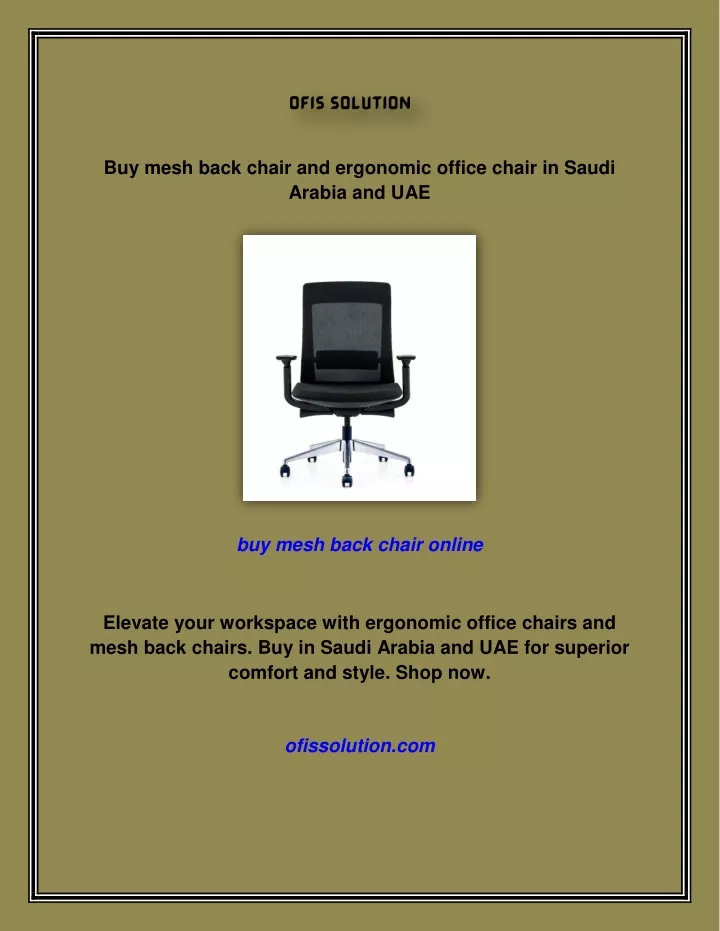 buy mesh back chair and ergonomic office chair