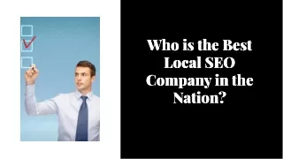 Who is the Best Local SEO Company in the Nation