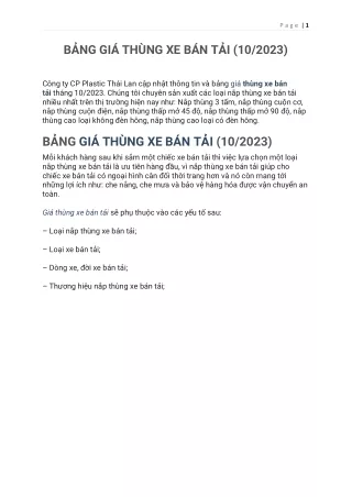 gia nap thung xe ban tai