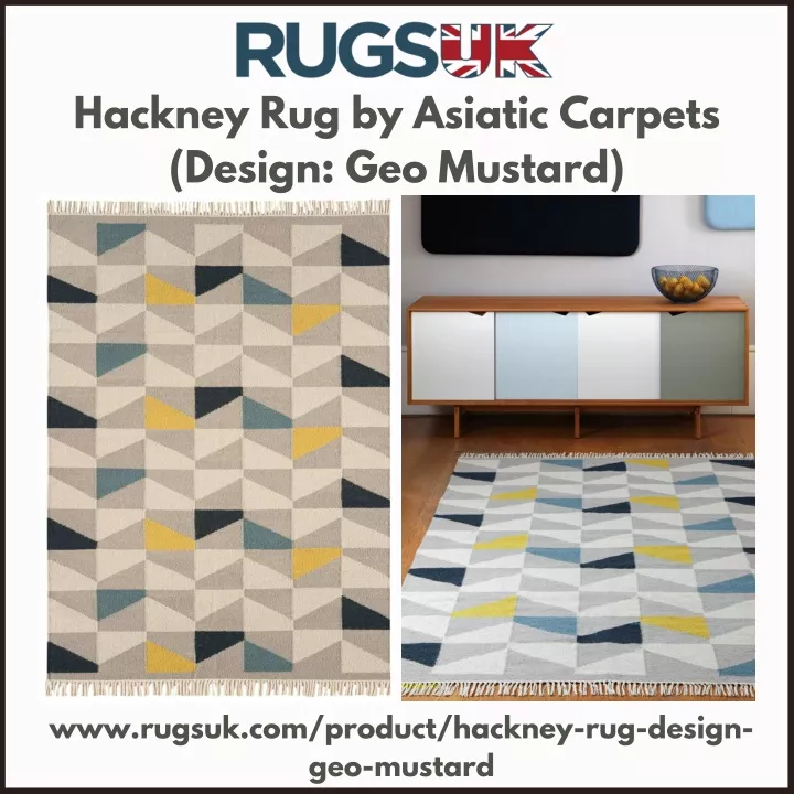 hackney rug by asiatic carpets design geo mustard