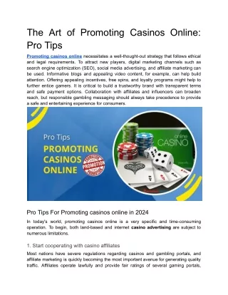 The Art of Promoting Casinos Online_ Pro Tips
