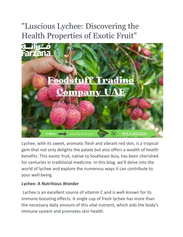 luscious lychee discovering the health properties