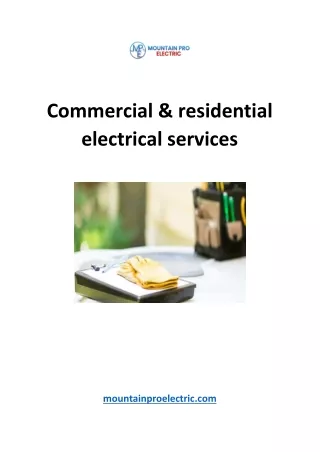 Commercial & residential electrical services