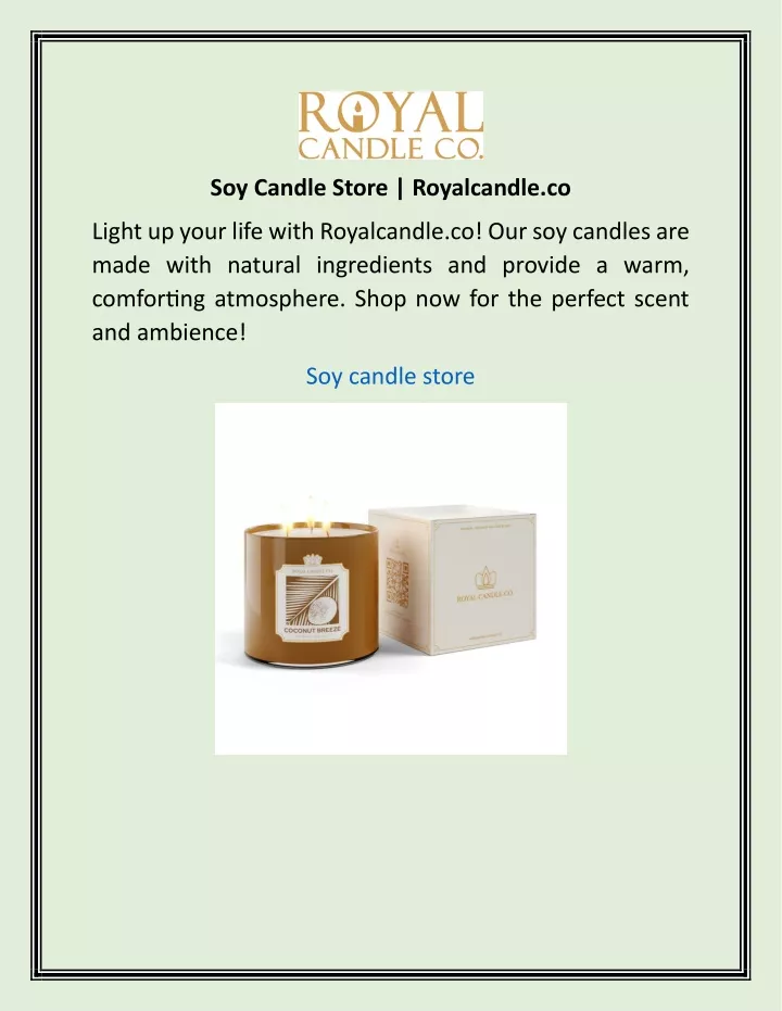 soy candle store royalcandle co