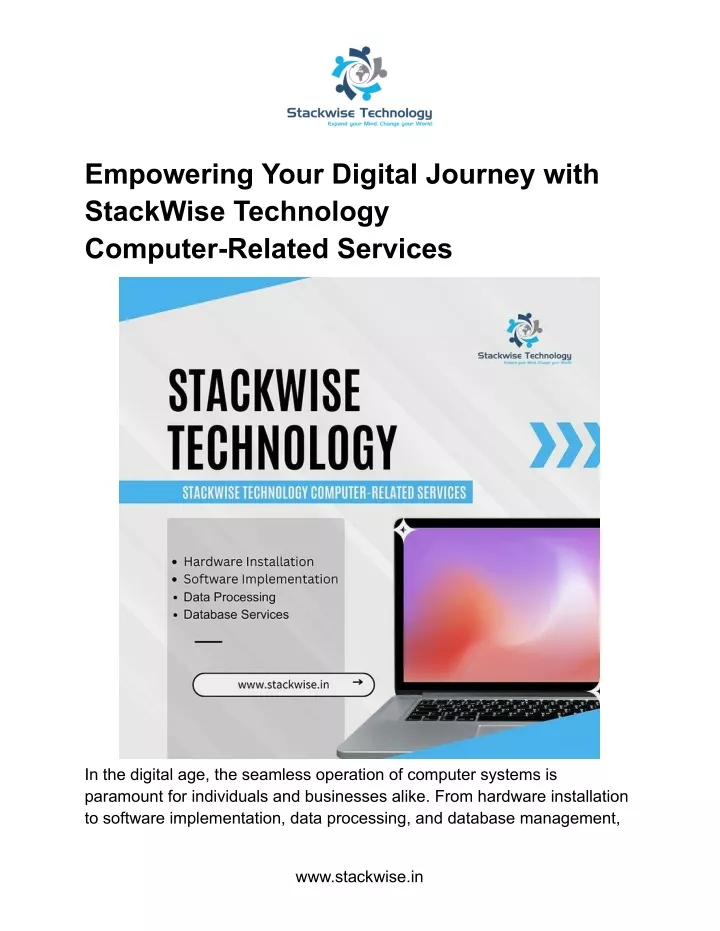 empowering your digital journey with stackwise