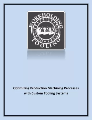 optimizing production machining processes with