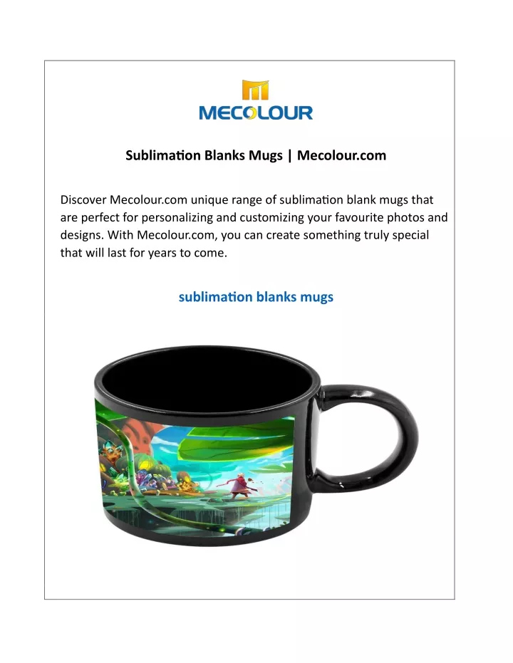 sublimation blanks mugs mecolour com