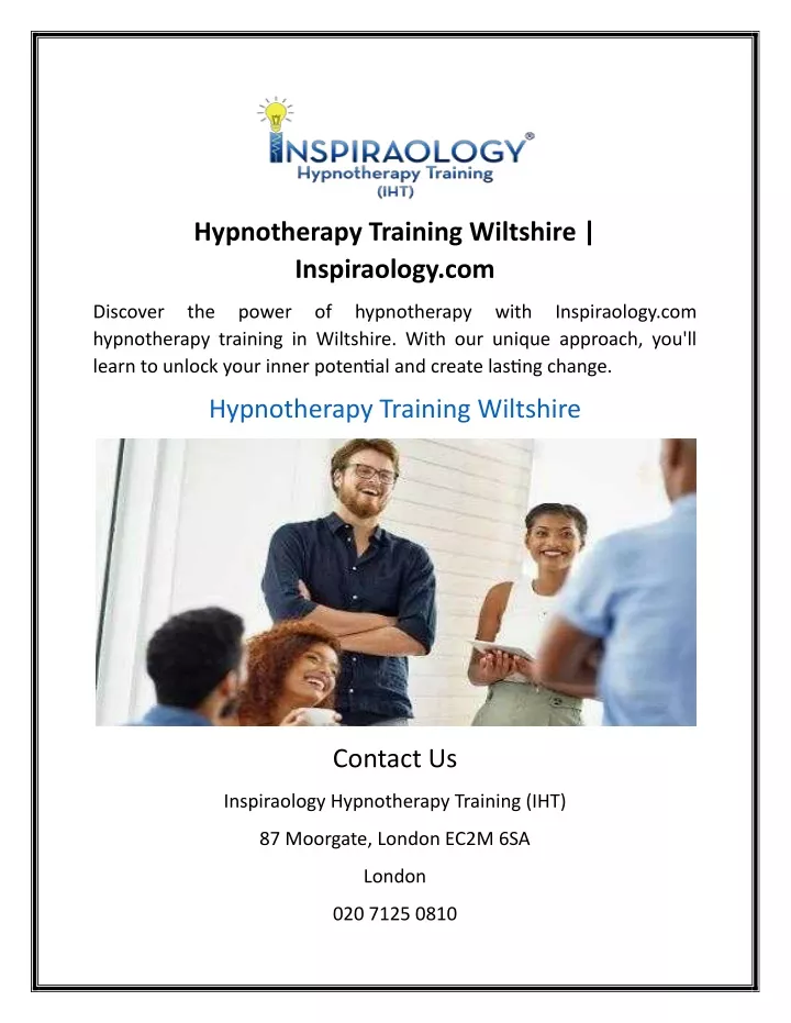 hypnotherapy training wiltshire inspiraology com