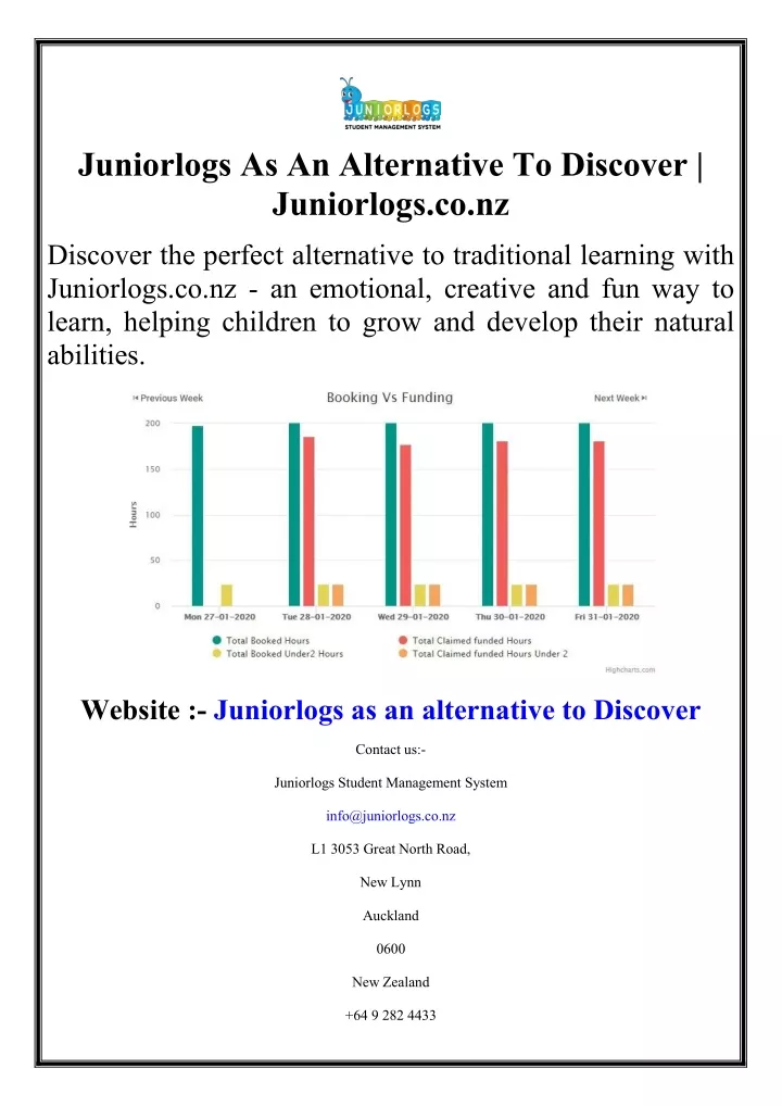 juniorlogs as an alternative to discover