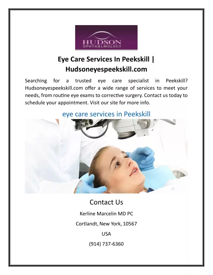 eye care services in peekskill