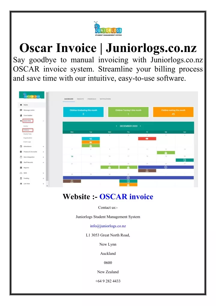 oscar invoice juniorlogs co nz say goodbye