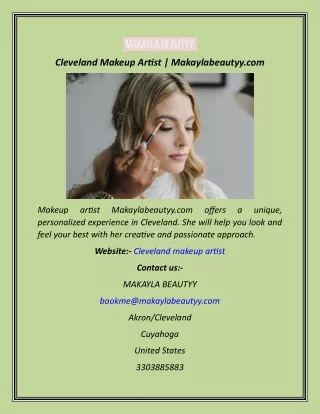 Cleveland Makeup Artist  Makaylabeautyy