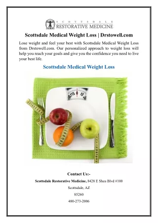 Scottsdale Medical Weight Loss - Drstowell