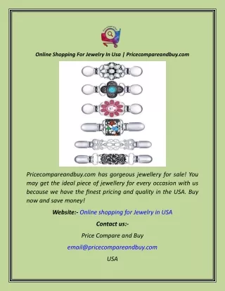 Online Shopping For Jewelry In Usa  Pricecompareandbuy