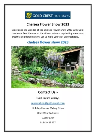 Chelsea Flower Show 2023