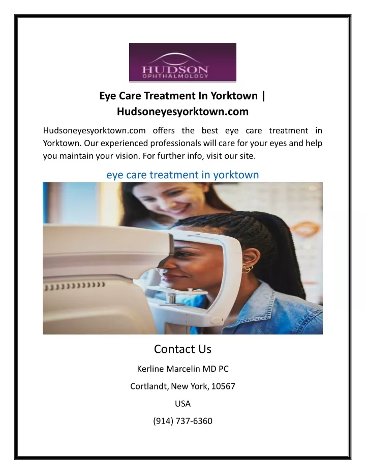 eye care treatment in yorktown hudsoneyesyorktown