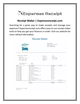 receipt maker expensesreceipt com