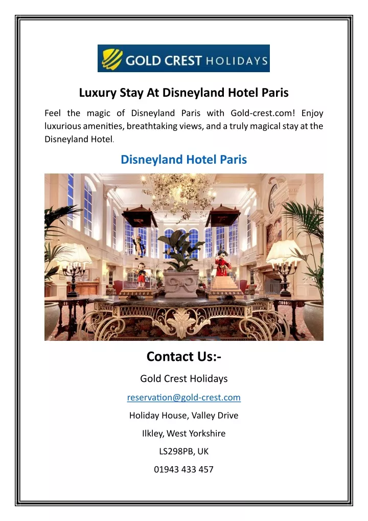 luxury stay at disneyland hotel paris
