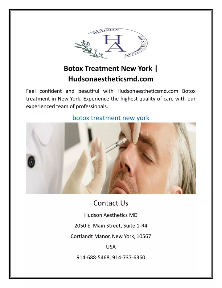 botox treatment new york hudsonaestheticsmd com