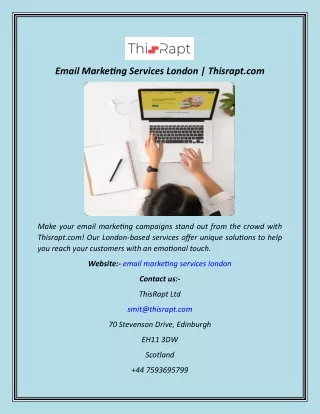Email Marketing Services London  Thisrapt