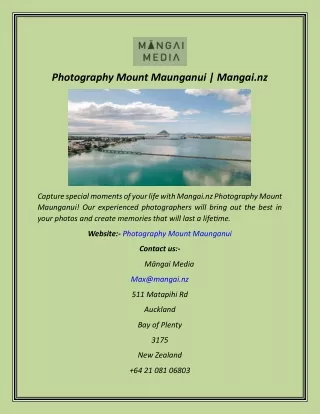 Photography Mount Maunganui  Mangai.nz