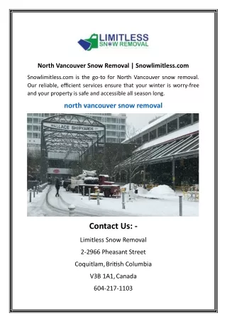 North Vancouver Snow Removal