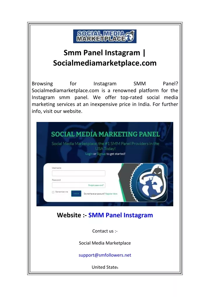 smm panel instagram socialmediamarketplace com