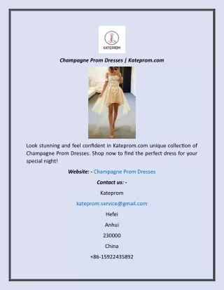 Champagne Prom Dresses  Kateprom.com
