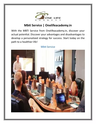 Mbti Service  Onelifeacademy.in