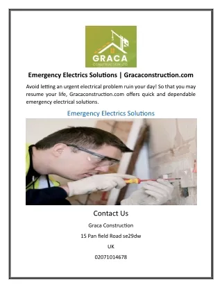 emergency electrics solutions gracaconstruction