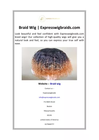 Braid Wig  Expresswigbraids.com