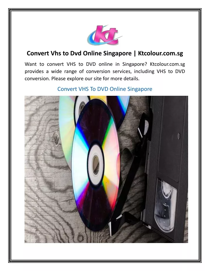 convert vhs to dvd online singapore ktcolour