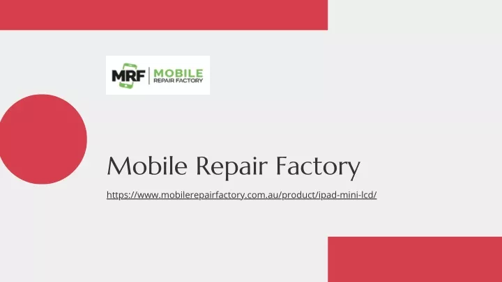 mobile repair factory