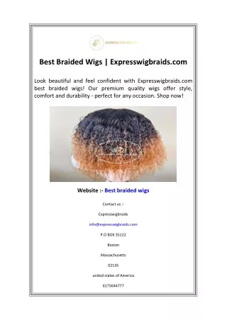 Best Braided Wigs  Expresswigbraids.com