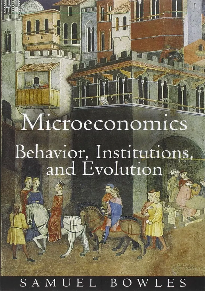 pdf download microeconomics behavior institutions