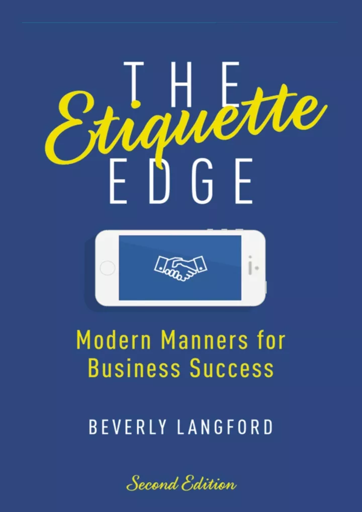 pdf read online the etiquette edge modern manners