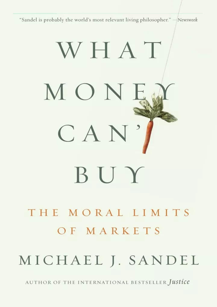 pdf what money can t buy the moral limits