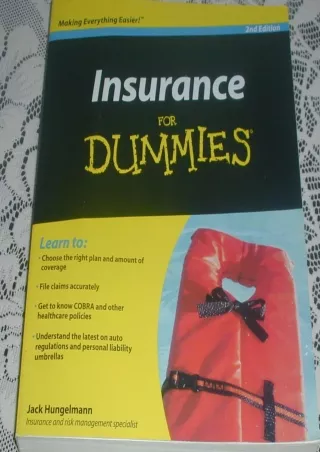 PDF/READ [PDF READ ONLINE] Insurance For Dummies? ebooks