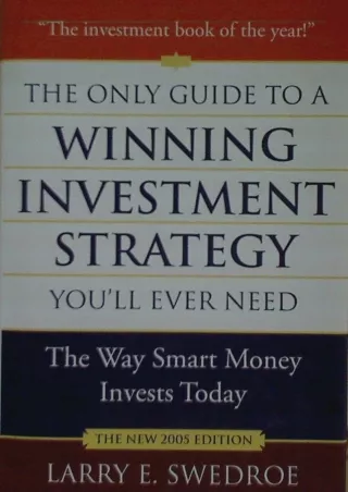 [PDF READ ONLINE] [PDF READ ONLINE]  The Only Guide to a Winning Investment Stra