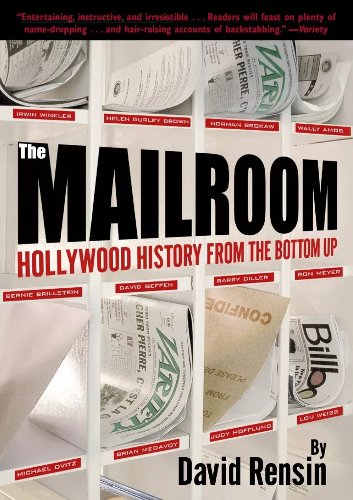 read ebook pdf the mailroom hollywood history
